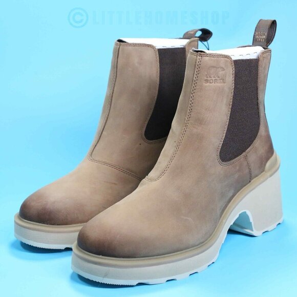 NWT!  Sorel Hi-Line Heel Chelsea WP Boot in Umber Ceramic, Size 11 - Picture 1 of 7